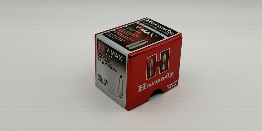 Hornady .22 53g V-Max projectile